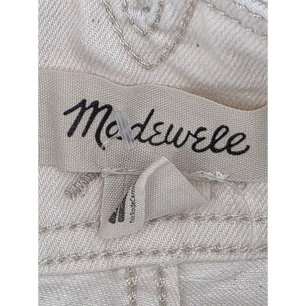 Madewell Denim High-Waist Midi Pencil Skirt in Vintage Canvas Beige W's Size 27 - Picture 7 of 8